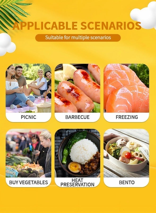 GROIC 30L Large Picnic Basket Shopping Travel Camping Grocery Bags,Insulated Basket,Leak-Proof Collapsible Cooler Bag,Grocery with Lid and 2 Sturdy Handles,Camping Supplies - Image 5