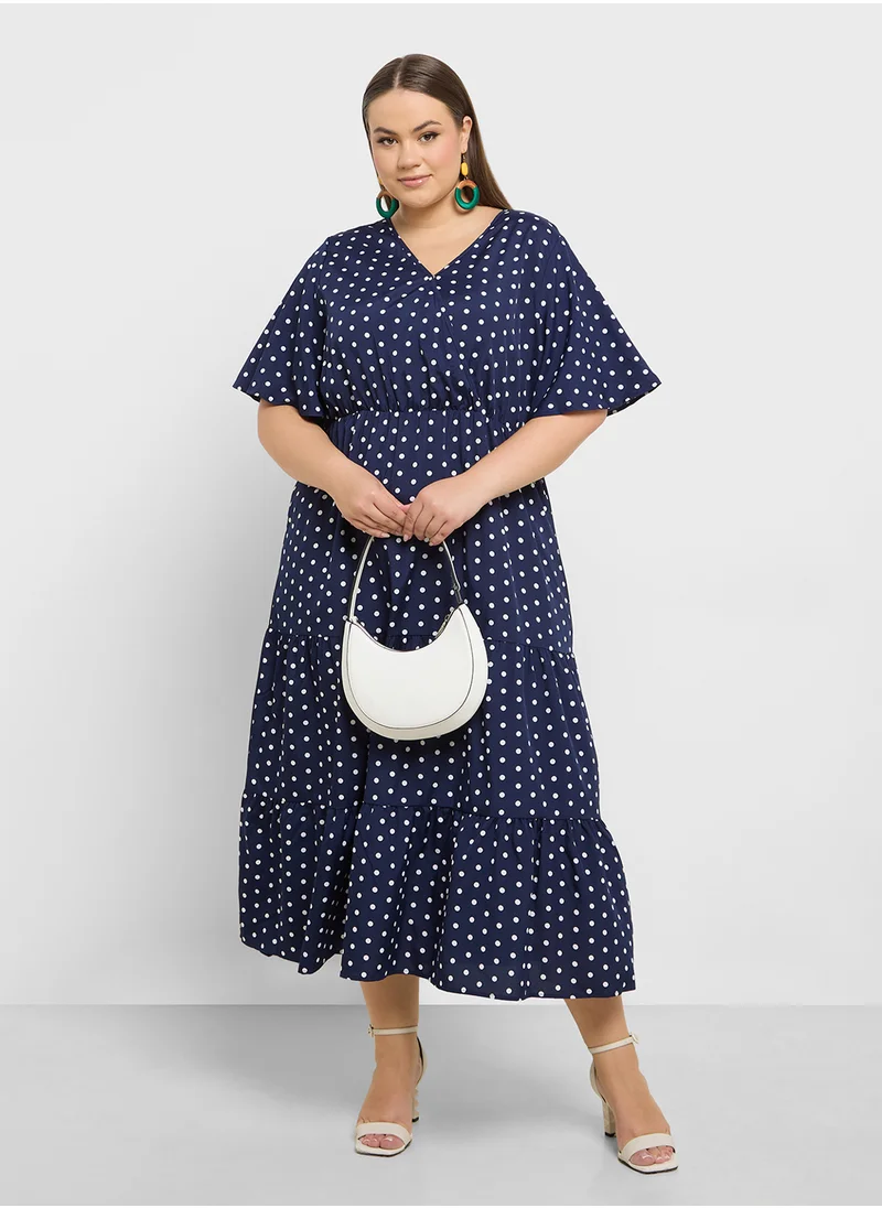Ella Plus Ditsy Print Dress