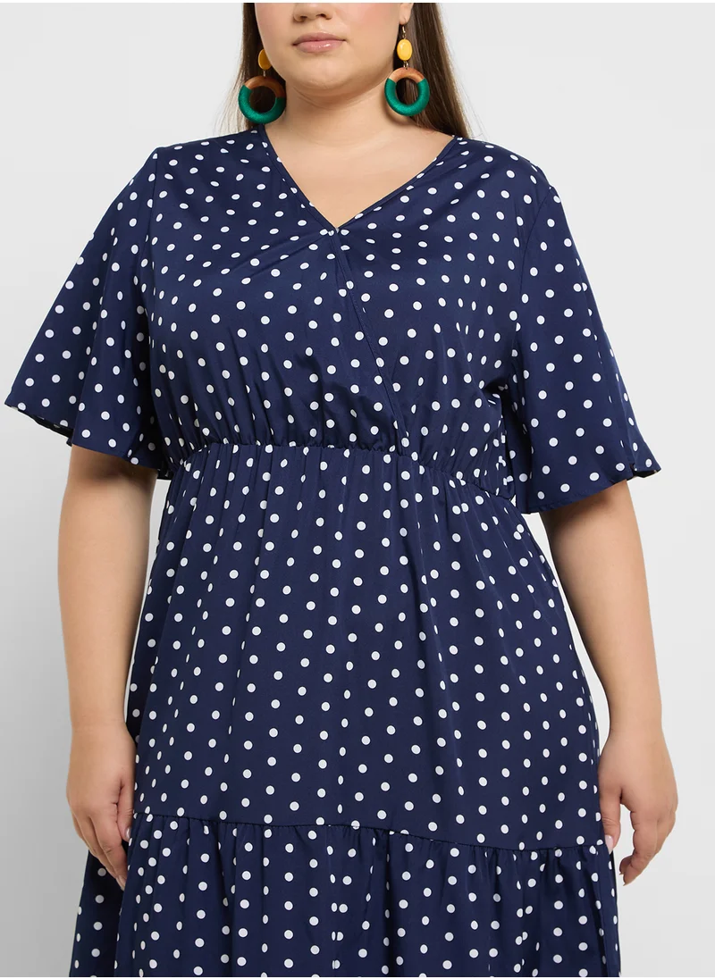 Ella Plus Ditsy Print Dress