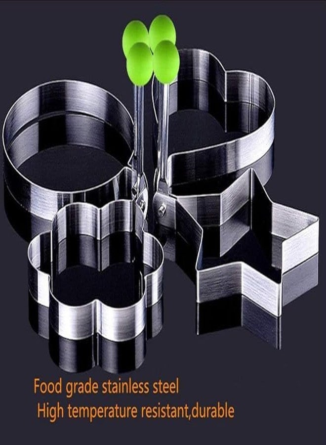 Fried Egg Mold Ring Set of 10 - Stainless Steel Non-Stick Egg Shaper Ring - Image 4