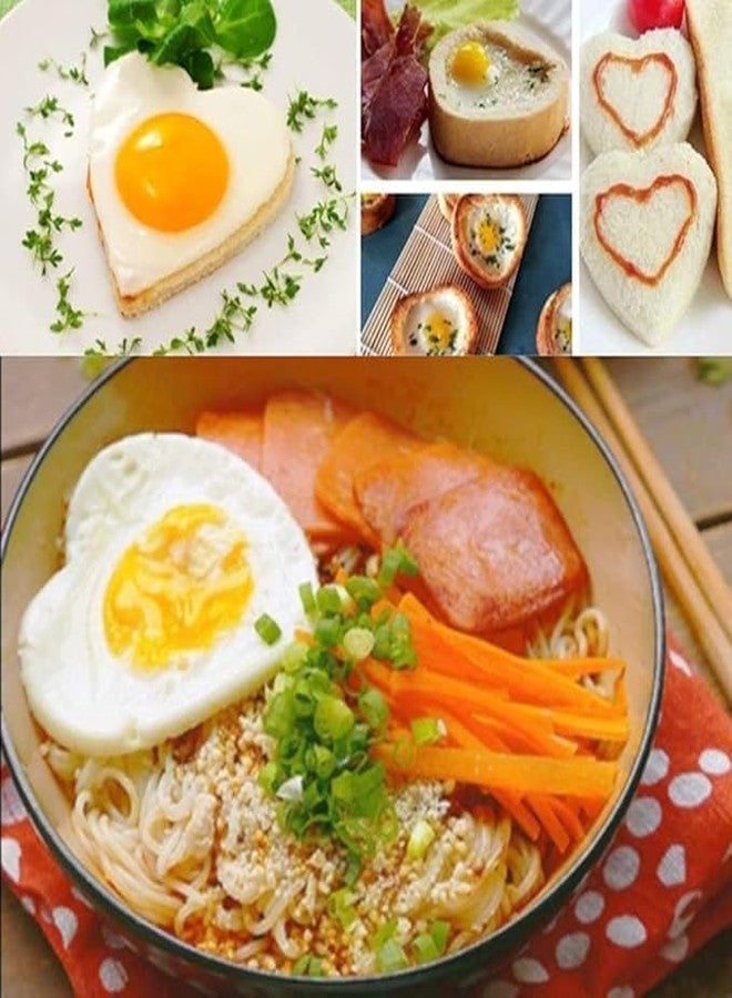 Fried Egg Mold Ring Set of 10 - Stainless Steel Non-Stick Egg Shaper Ring - Image 3