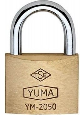 Yuma Standard Brass Padlock 50 mm Two Way Silver - White 1 Piece  - Image 1