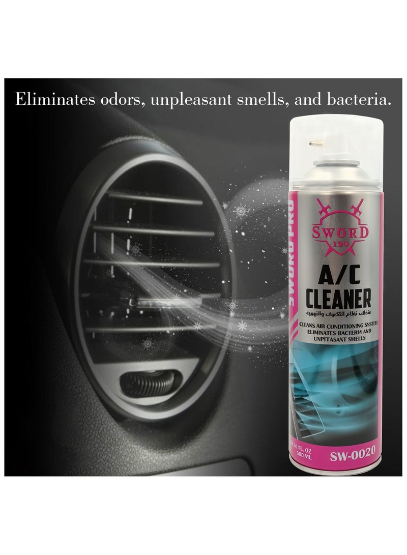Sword Pro A/C Cleaner 500ml, Eliminates Bacteria, Odors, and Improves Air Quality for Car Air Conditioning Systems, SW-0020 - Image 3