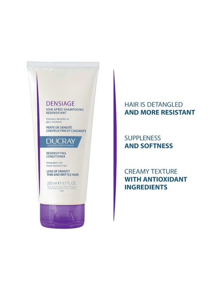 Ducray Densiage Redensifying Conditioner 200ml – Anti-Aging Care for Fine & Thinning Hair - Image 3