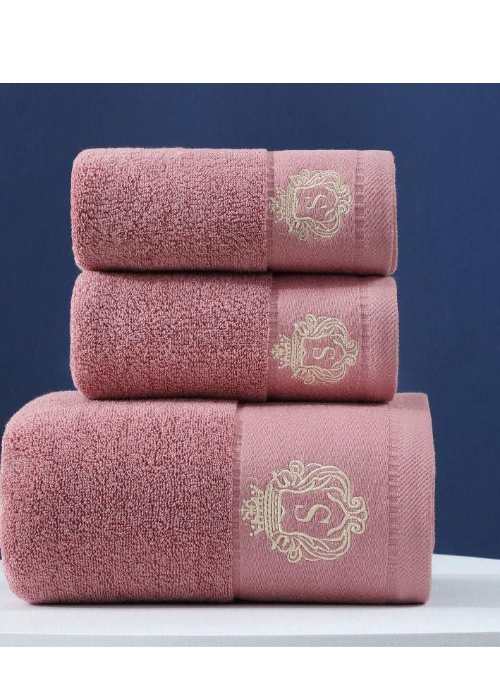 High-grade Cotton Towel Set Bathtowel + Face Towel Set Soft Bath Face Towel Handtowel Bathroom Towel Sets