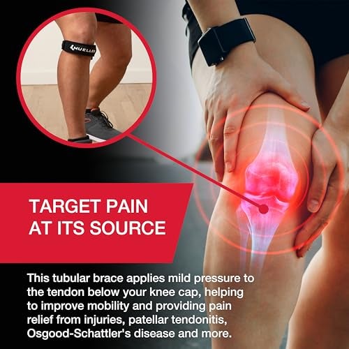 MUELLER Sports Medicine Jumper's Knee Single Strap for Men and Women, Knee Compression and Pain Relief Support, Ideal for Osgood-Schlatter's, Patellar Tendinitis, Black, One Size - Image 5