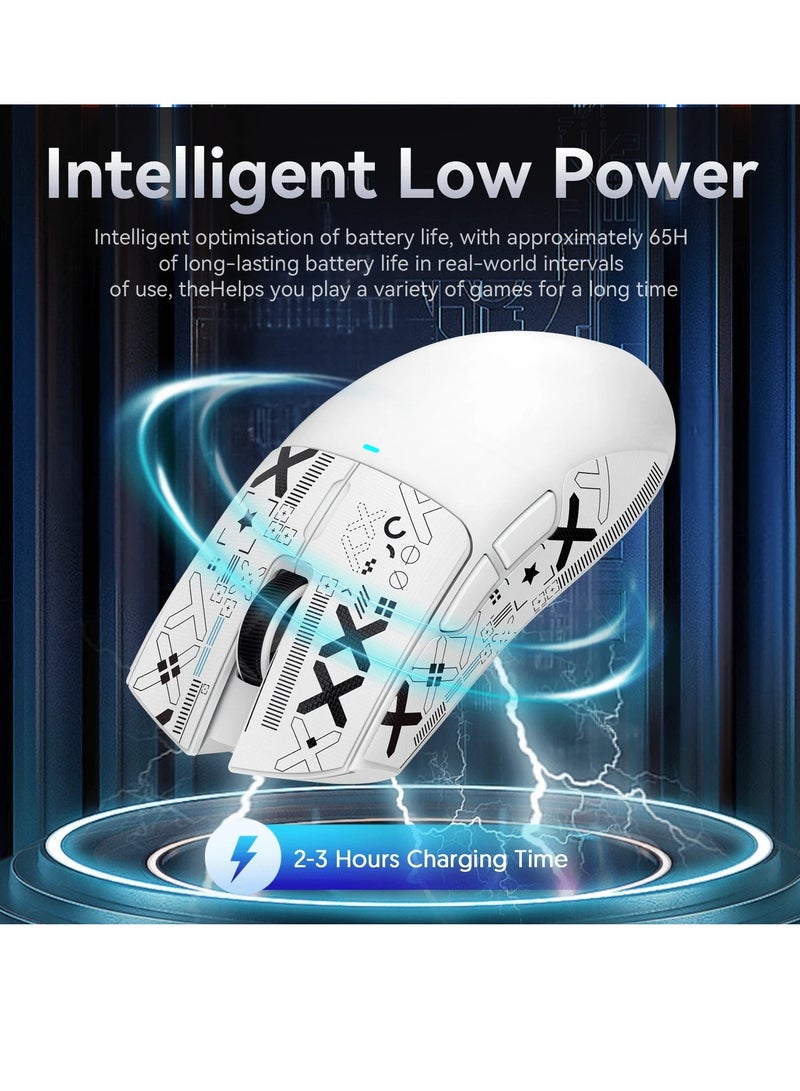 Attack Shark Lightweight Wireless Gaming Mouse, 63g, PixArt PAW3311 Gaming Sensor,  BT/2.4G Wireless/Wired with Magnetic Charging Dock And Tape For Better Grip, Attack Shark X11 - Image 5