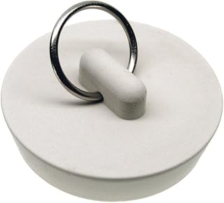 Danco 35979B 1-5/8-Inch Rubber Drain Stopper, White, 1 per Bag - Image 1