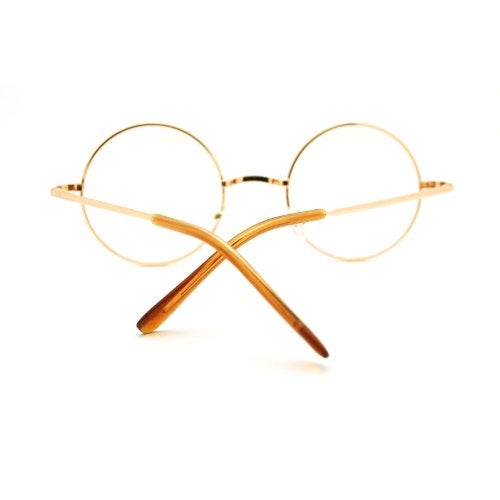 SA106 70s Hippie Musician Circle Lens Iconic Groovy Wire Rim Fashion Glasses Gold - Image 5