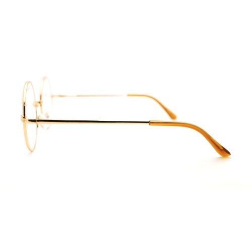 SA106 70s Hippie Musician Circle Lens Iconic Groovy Wire Rim Fashion Glasses Gold - Image 4