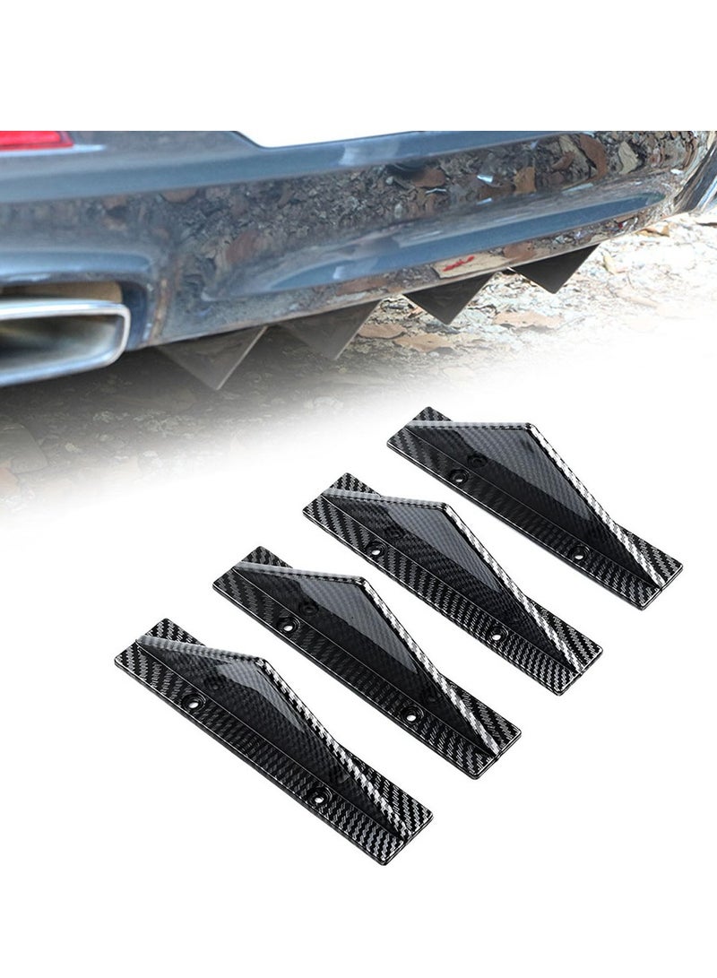 SYOSI 4Pcs Universal Rear Bumper Wing Lip Diffuser, Car Anti-Crash Accessories Spoiler Shark Fin Protector, Rear Bumper Splitter Lip Wing for Auto Decoration Car SUV Truck - Image 1