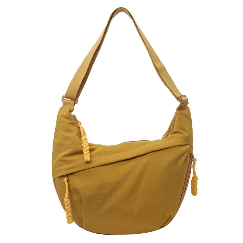 Japanese Style Women's Crossbody Bag Large Capacity Solid Color Casual Shoulder Bag - Image 5