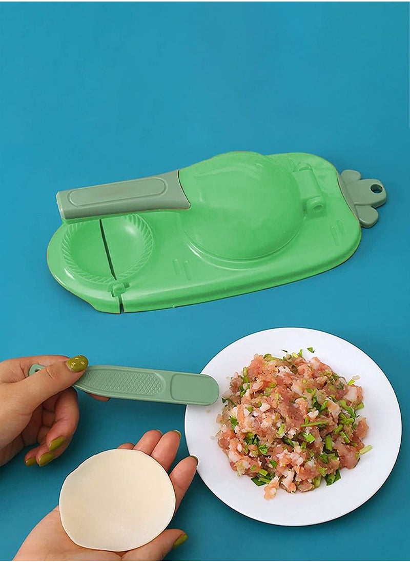 ISHWAZ - 2 in 1 Dumpling Maker And Dough Presser, Dough Pressing And Wrapping Modern Dumpling Tool, Perfect For Making Fatayer, Wonton, Empanada, Pierogies, Ravioli And Much More, Convenient And Quick - Image 1