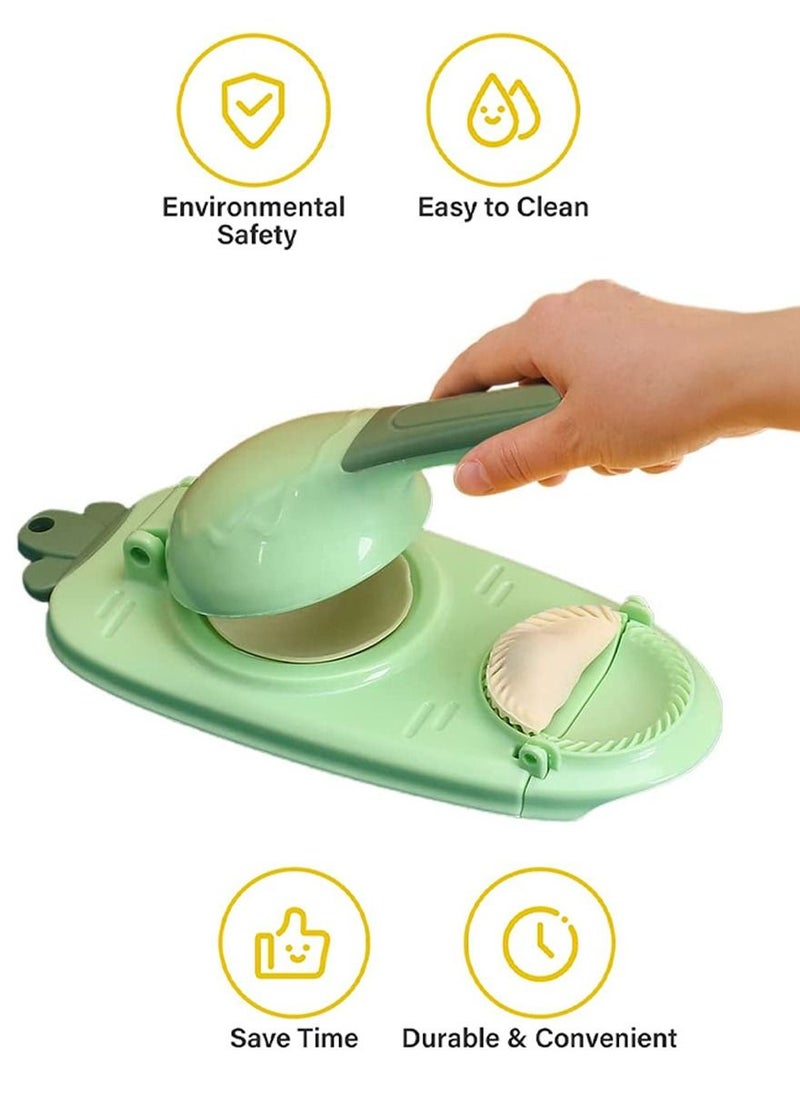 ISHWAZ - 2 in 1 Dumpling Maker And Dough Presser, Dough Pressing And Wrapping Modern Dumpling Tool, Perfect For Making Fatayer, Wonton, Empanada, Pierogies, Ravioli And Much More, Convenient And Quick - Image 1