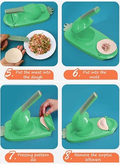 ISHWAZ 2 in 1 Dumpling Maker And Dough Presser, Dough Pressing And Wrapping Modern Dumpling Tool, Perfect For Making Fatayer, Wonton, Empanada, Pierogies, Ravioli And Much More, Convenient And Quick  - Image 3