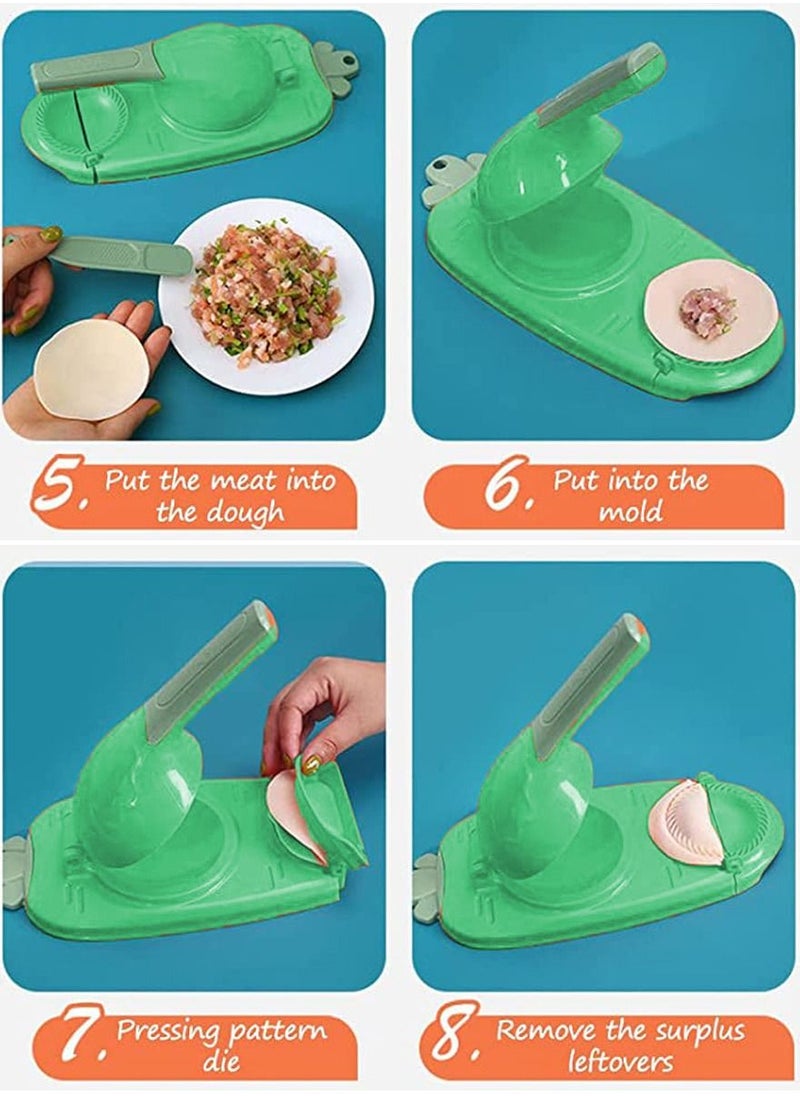 ISHWAZ - 2 in 1 Dumpling Maker And Dough Presser, Dough Pressing And Wrapping Modern Dumpling Tool, Perfect For Making Fatayer, Wonton, Empanada, Pierogies, Ravioli And Much More, Convenient And Quick - Image 1