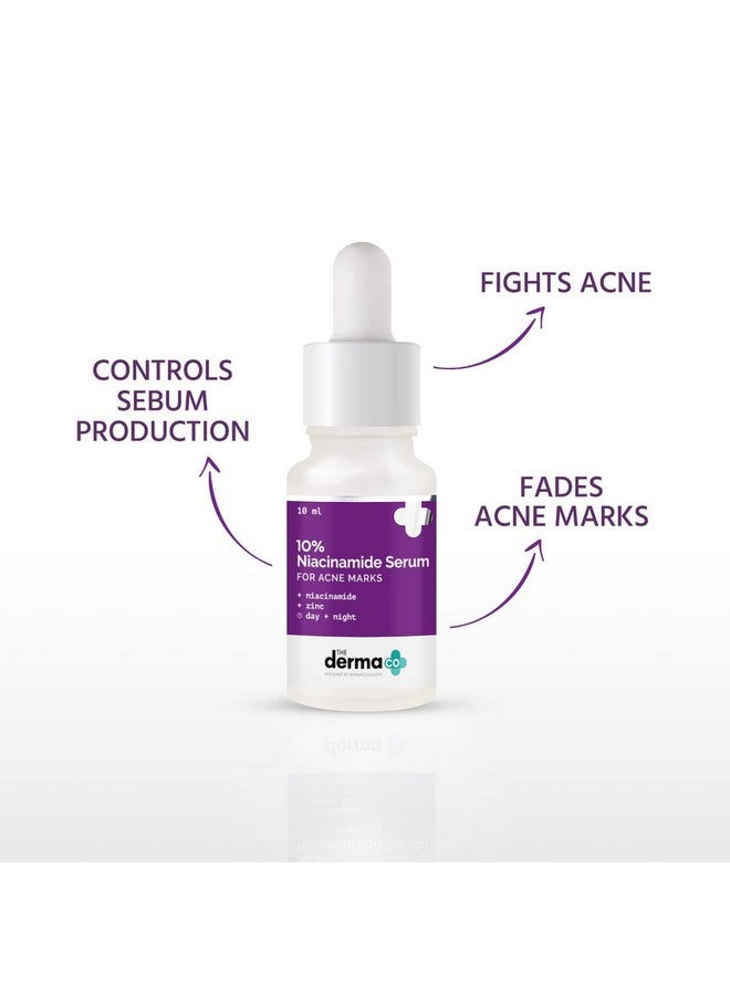THE derma Co 10% Niacinamide Face Serum For Acne Marks & Acne Prone Skin For Unisex 10Ml (Dermaco)  - Image 3