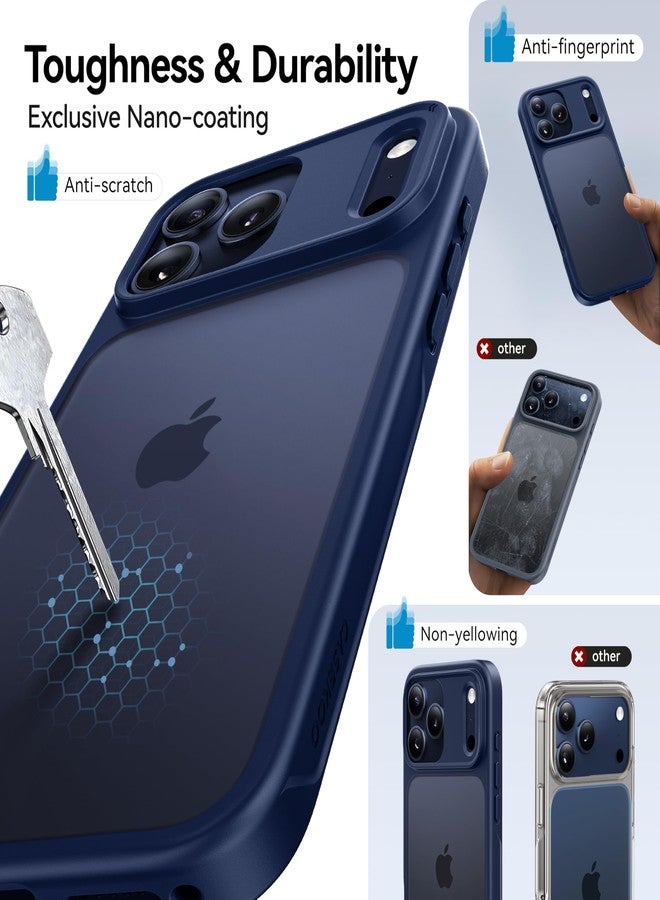 جراب CASEKOO لهاتف iPhone 17 Pro، [تقنية Never Yellow] [حماية من السقوط بدرجة عسكرية] جراب شفاف رفيع للنساء والرجال لهاتف iPhone 17 Pro مقاس 6.3 بوصة، أزرق فاتح - Image 4