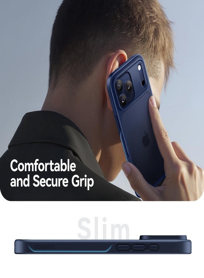 جراب CASEKOO لهاتف iPhone 17 Pro، [تقنية Never Yellow] [حماية من السقوط بدرجة عسكرية] جراب شفاف رفيع للنساء والرجال لهاتف iPhone 17 Pro مقاس 6.3 بوصة، أزرق فاتح - Image 5