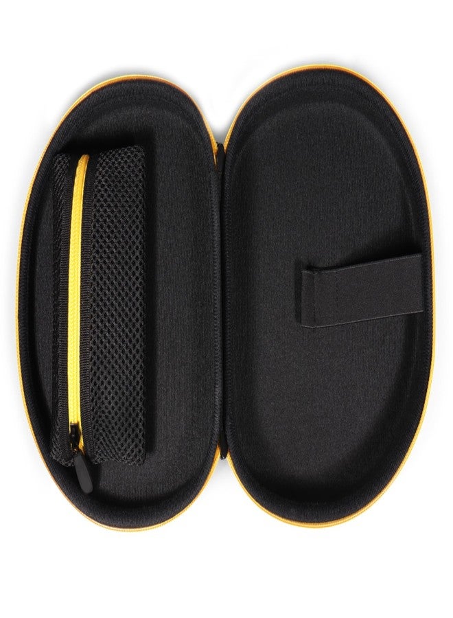 CaseSack Case Compatible with DEWALT Neckband Headphones and 2-in-1 Neckband Headphones w/Built-in Speakers (Black with Yellow Zip) - Image 4