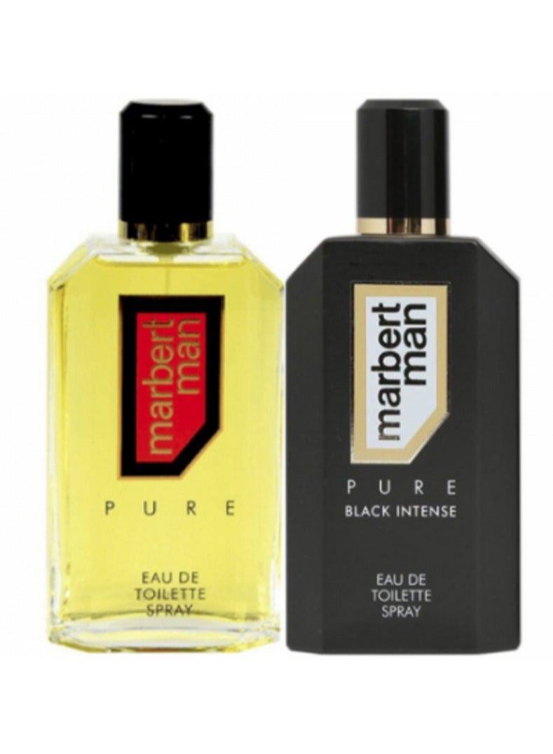 Marbert Man Pure Eau De Toilette 125 ml + Marbert Man Pure Black Intense 125 ml