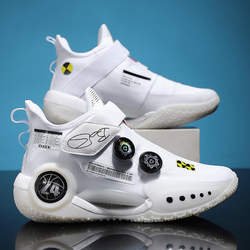 Basketball Shoes Male Primary And Secondary School Students Children'S Sports Training Shoes Non-Slip Friction Sound Sneakers Teenagers Sneaker - Image 2