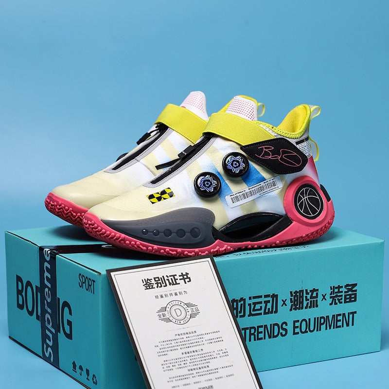 Basketball Shoes Male Primary And Secondary School Students Children'S Sports Training Shoes Non-Slip Friction Sound Sneakers Teenagers Sneaker - Image 4