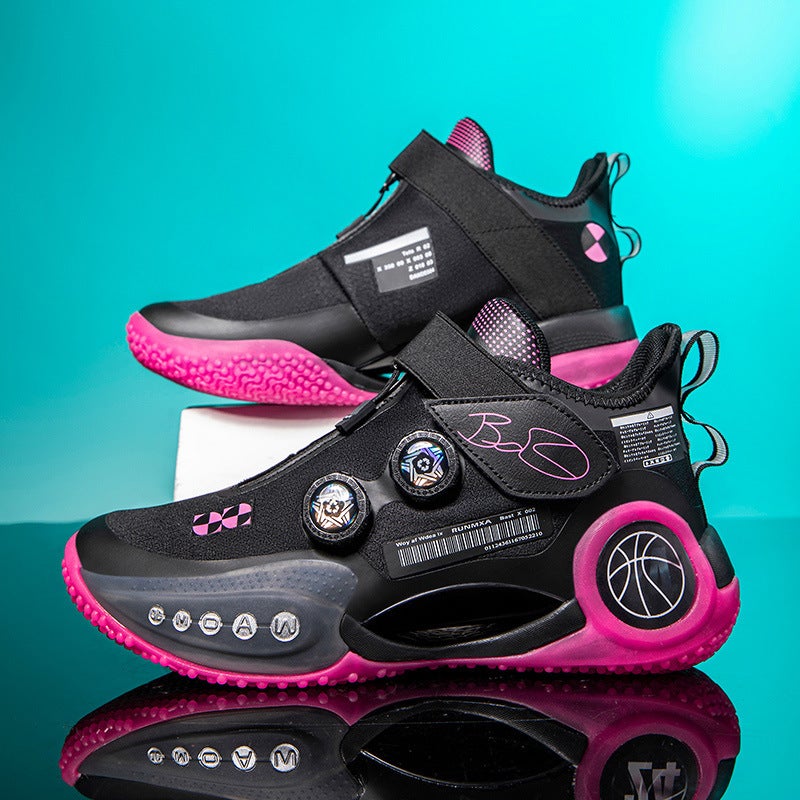 Basketball Shoes Male Primary And Secondary School Students Children'S Sports Training Shoes Non-Slip Friction Sound Sneakers Teenagers Sneaker - Image 3