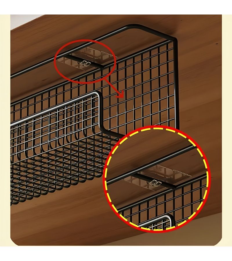 Under Desk Cable Management Organizer 11 81inch Double Layer White No Drill Cord Holder Wire Storage Box Cable Trunking Desktop Routing Solution Drawer Organizer Home Storage - Image 5