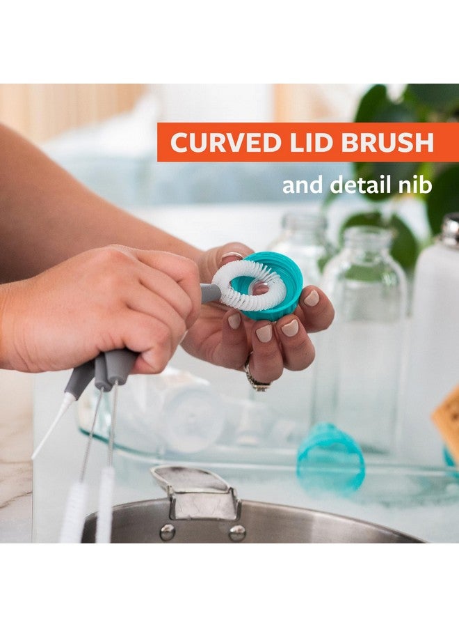 فل سيركل منظف الزجاجات والمصاصة من ليتل سيبر، مقاس واحد، رمادي - Image 4