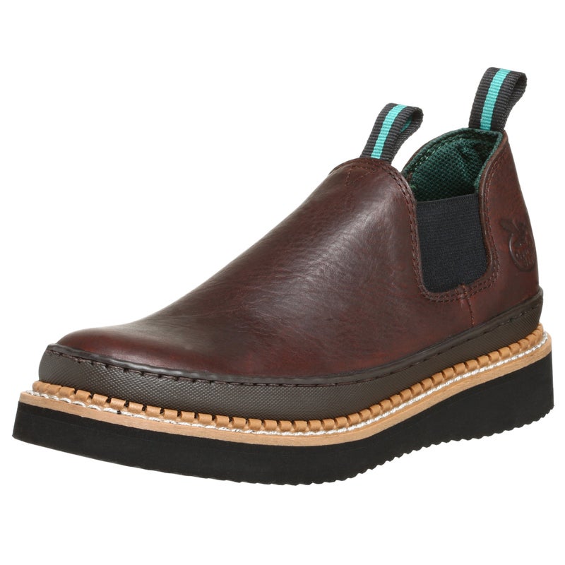 Georgia Giant Wedge Romeo Work Shoe Soggy Brown Size 10M