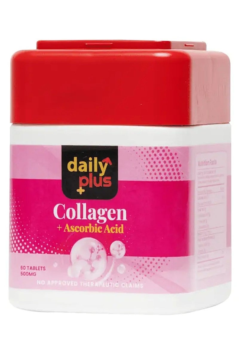 Daily Plus Collagen + Ascorbic Acid - 60 Capsules 500mg