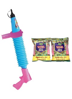 TOTA Tota Natural and Herbal AK 47 Gulal Gun with Stand for Holi 56cm | Sprays Dry Colours in Air | Holi Kit for Kids, Festivals, Celebrations with 2 Packets of Gulal Colores  - Image 1