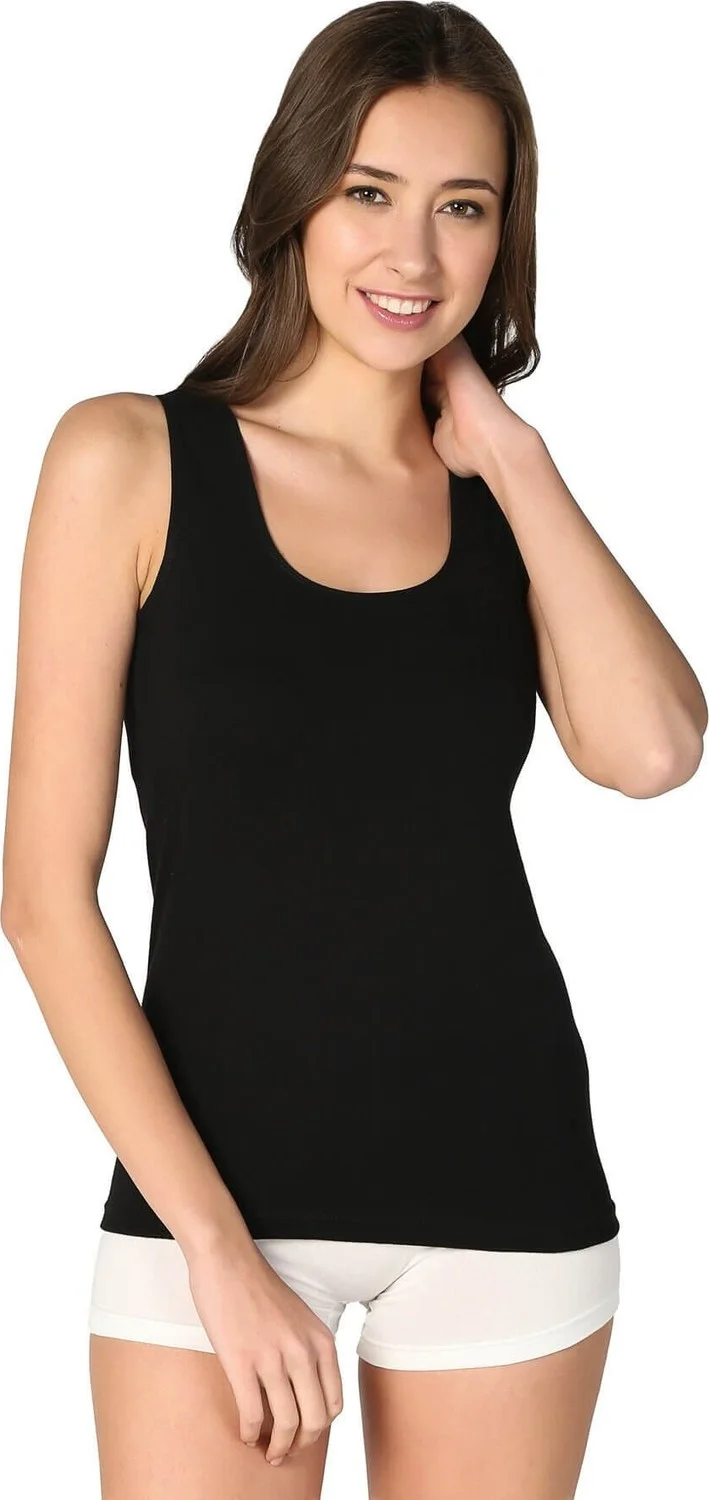 توتكو 6 Pack Cotton Wide Strap Rib Women Singlet