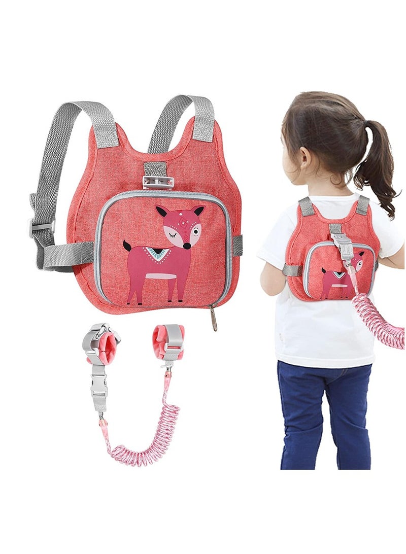 3 in 1 Toddler Harness Leashes + Anti Lost Wrist Link, Kids Harness Children Leash for Girls, Child Anti Lost Leash Baby Cute Harness Belt Strap Hold Kids Close While Walking - Image 1