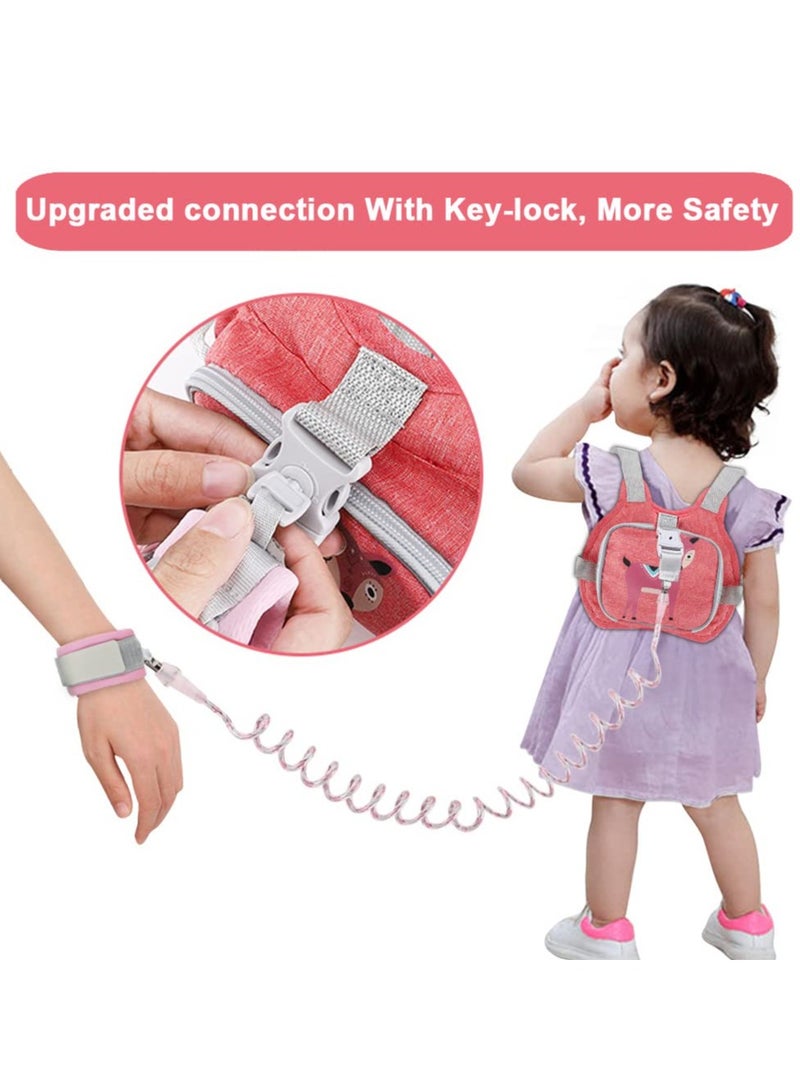 3 in 1 Toddler Harness Leashes + Anti Lost Wrist Link, Kids Harness Children Leash for Girls, Child Anti Lost Leash Baby Cute Harness Belt Strap Hold Kids Close While Walking - Image 4