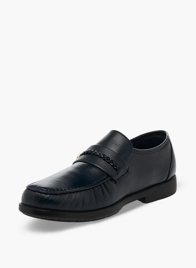 Pinosos Navy Men Slip-On Genuine Leather Loafers for Men | Best Price UAE
