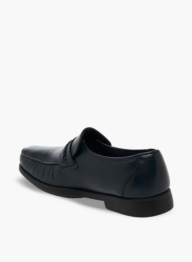 Pinosos Navy Men Slip-On Genuine Leather Loafers for Men | Best Price UAE