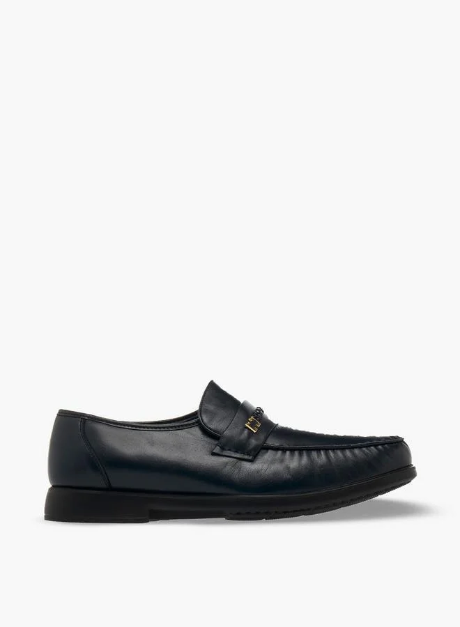 Pinosos Navy Men Slip-On Genuine Leather Loafers for Men | Best Price UAE