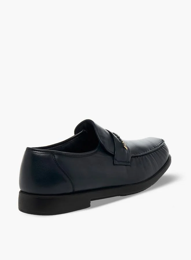 Pinosos Navy Men Slip-On Genuine Leather Loafers for Men | Best Price UAE