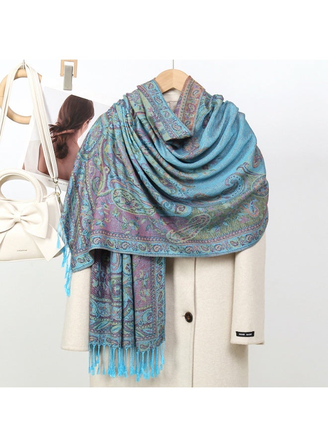 Anna Cashmere Feel Versatile Cape Scarf Wrap - Image 1