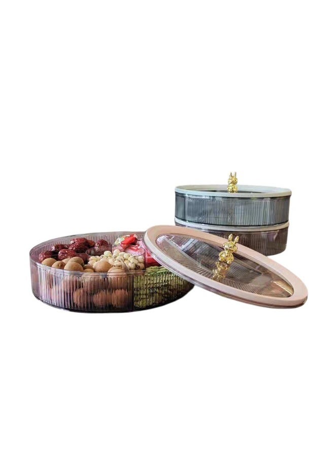 High-quality acrylic snack dish and matching lid; beautifully designed for serving sweets; random color. - Image 2