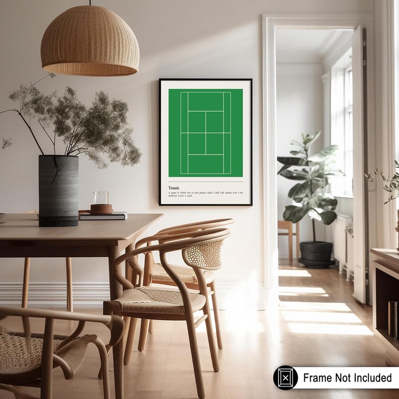 Poster Master ملصق ماستر تعريف التنس - ملصق رياضي - فن رياضي - تصميم حائط تعليمي - فن التربية البدنية - ديكور رائع للصالة الرياضية أو غرفة المعيشة أو المكتب - 8x10 بدون إطار - Image 5