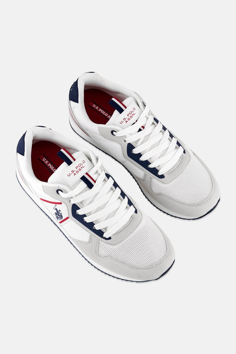 U.S. Polo Assn. Men Lace Up Brand Logo Micro Suede Shoes, Multicolor  - Image 4