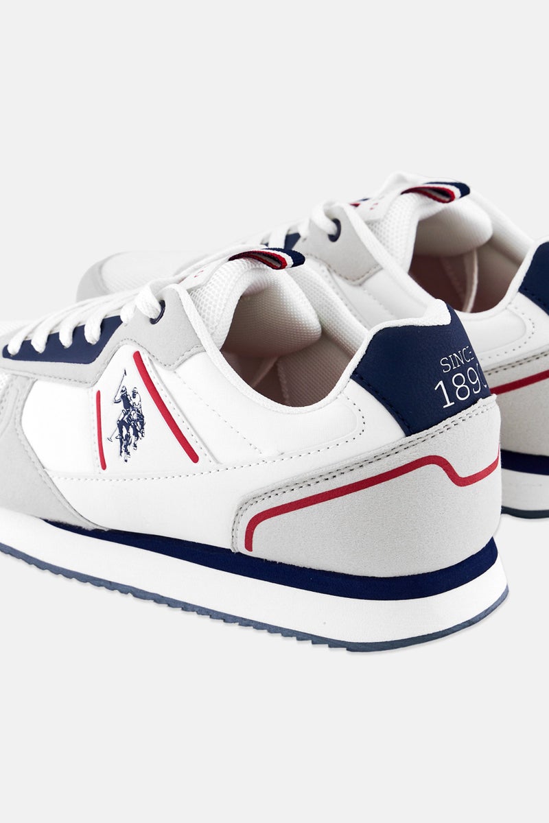 U.S. Polo Assn. Men Lace Up Brand Logo Micro Suede Shoes, Multicolor  - Image 2