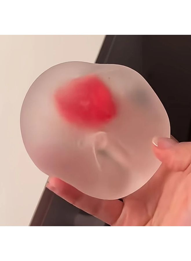 1pc Slow Rebound Strawberry Mochi Squeeze Ball Handmade Creative Stress Relief Toy - Image 4