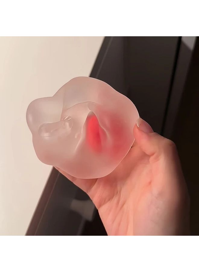 1pc Slow Rebound Strawberry Mochi Squeeze Ball Handmade Creative Stress Relief Toy - Image 2