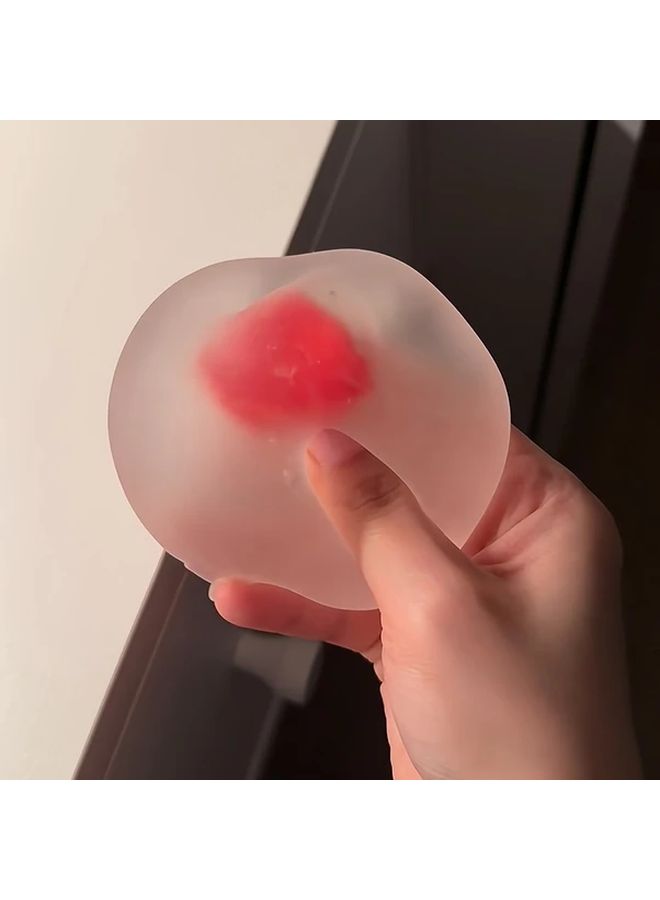 1pc Slow Rebound Strawberry Mochi Squeeze Ball Handmade Creative Stress Relief Toy - Image 1