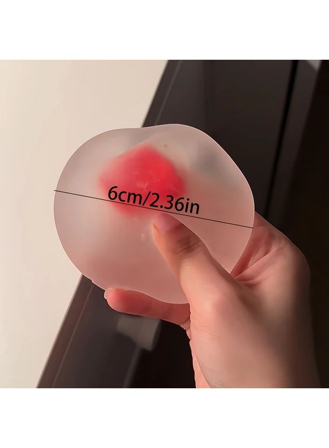1pc Slow Rebound Strawberry Mochi Squeeze Ball Handmade Creative Stress Relief Toy - Image 3