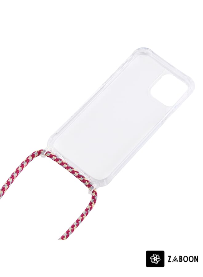 Zaboon Protective Case Cover For iPhone 14 Pro Transparent Acrylic Airbag Shockproof Phone Protective Case with Lanyard - Image 5